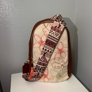 Disney Floral Backpack with Brown Accents